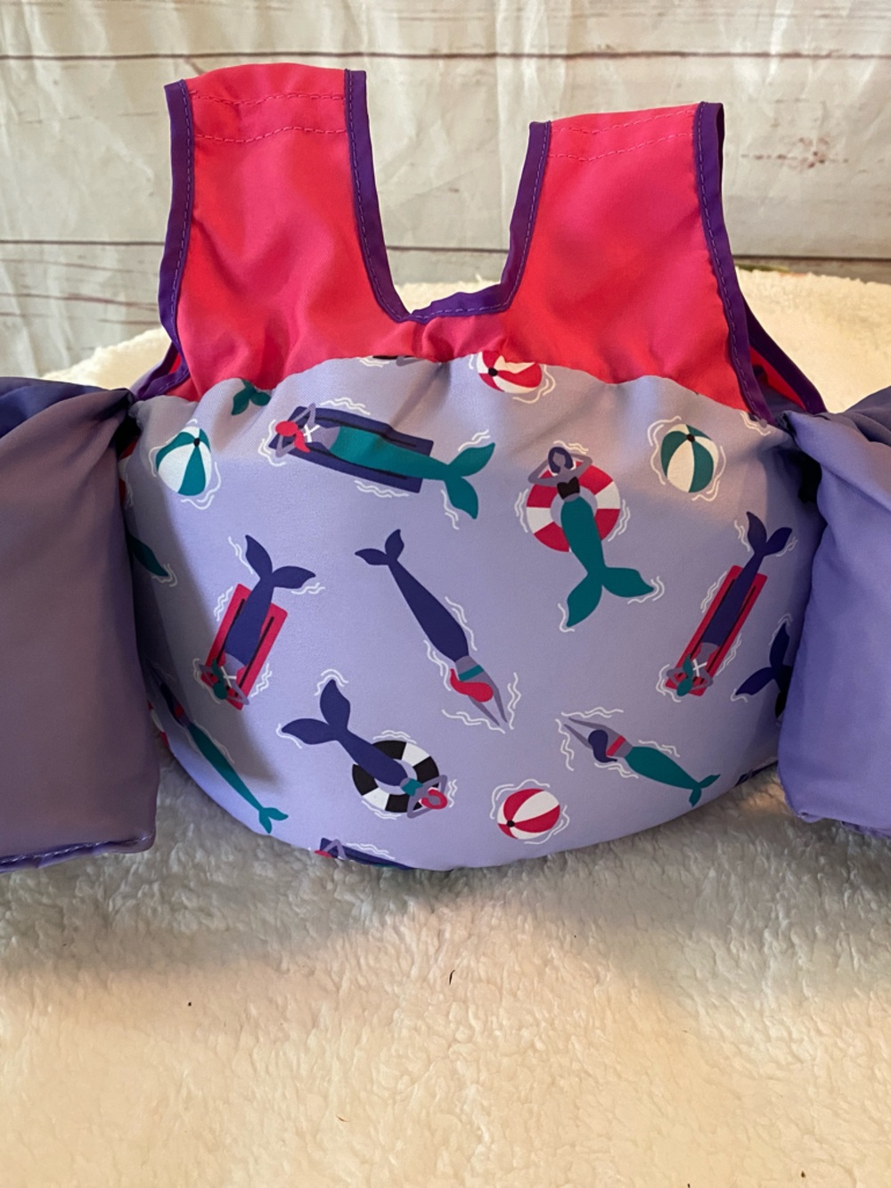 Body Glove Kids Swim Float Vest Purple Pink with Teal & Red Accents